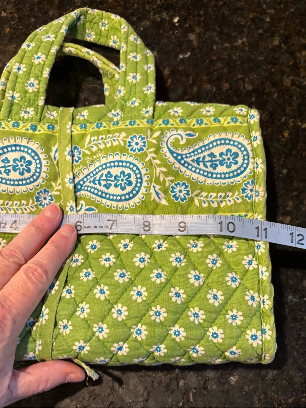 VTG Vera Bradley Green Apple Toiletry Bag Hanging Organizer Y2K